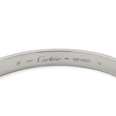 カルティエ Cartier LOVE ラブブレスレット 旧型 ホワイトゴールド K18WG #16 ブレスレット 750WG 18K 18金 バングル