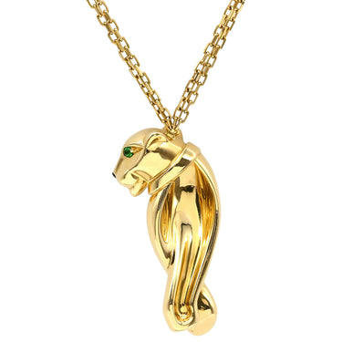 カルティエ Cartier パンテール ドゥ カルティエ ネックレス イエローゴールド K18YG オニキス ツァボライト ネックレス Cartier パンサー 750 18K YG