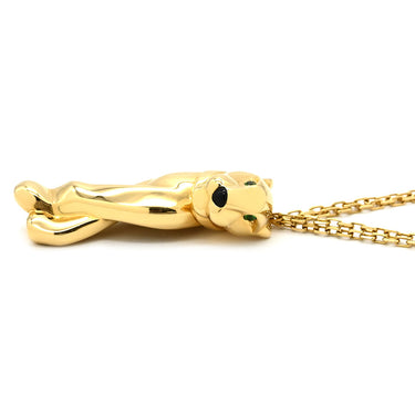 カルティエ Cartier パンテール ドゥ カルティエ ネックレス イエローゴールド K18YG オニキス ツァボライト ネックレス Cartier パンサー 750 18K YG