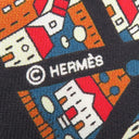 エルメス HERMES ツイリー ブラック×マルチカラー シルク スカーフ 【RIVE DROITE RIVE GAUCHE/右岸と左岸】