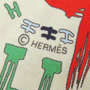 エルメス HERMES ツイリー イエロー×マルチカラー シルク スカーフ 【千と一のH】