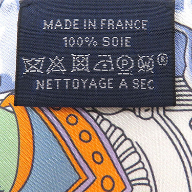エルメス HERMES ツイリー ブルーノワール×モーヴ×マルチカラー シルク スカーフ 【SUR MON NUAGE/私の雲】
