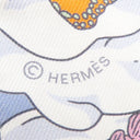 エルメス HERMES ツイリー ブルーノワール×モーヴ×マルチカラー シルク スカーフ 【SUR MON NUAGE/私の雲】