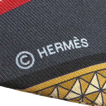 エルメス HERMES ツイリー ネイビー×レッド×マルチカラー シルク スカーフ 【GRAND APPARAT/グラン アパラ】