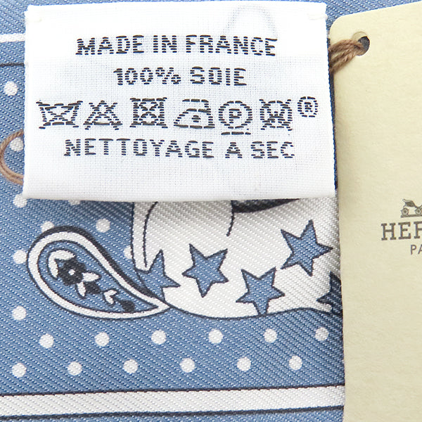 エルメス HERMES ツイリー H064259S ブルージーン×マリン×ホワイト