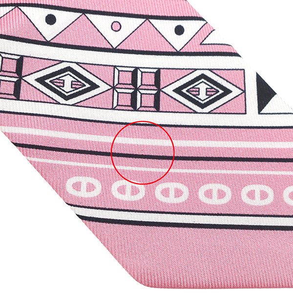 エルメス HERMES ツイリー H064259S フューシャ×ヴューローズ×ホワイト