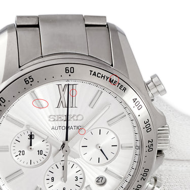 腕時計 セイコー SEIKO ブライツ メカニカル クロノグラフ SDGZ001 8R28-00R0 自動巻き メンズ OH済 シルバー スモールセコンド