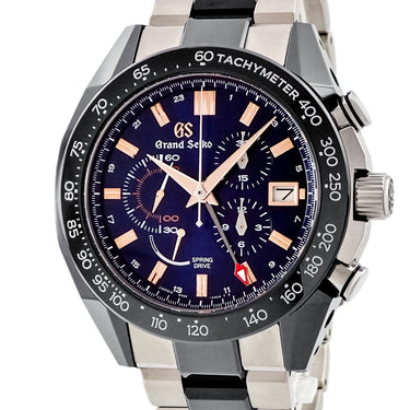 腕時計 グランドセイコー Grand Seiko ブラックセラミックスコレクション スプリングドライブ SBGC219 9R96-0AD0 自動巻き メンズ 限定