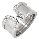 カルティエ Cartier C2 ダイヤモンド LM ホワイトゴールド K18WG ダイヤモンド #51(JP11) リング 指輪 ワイド Cドゥ 2C Au750 18K WG 11号