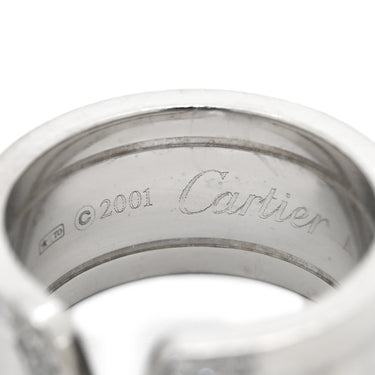 カルティエ Cartier C2 ダイヤモンド LM ホワイトゴールド K18WG ダイヤモンド #51(JP11) リング 指輪 ワイド Cドゥ 2C Au750 18K WG 11号