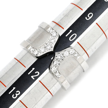 カルティエ Cartier C2 ダイヤモンド LM ホワイトゴールド K18WG ダイヤモンド #51(JP11) リング 指輪 ワイド Cドゥ 2C Au750 18K WG 11号