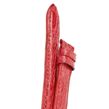 ブルガリ BVLGARI 純正 クロコバンド レッド クロコダイル 腕時計パーツ 新品同様 替え スペア ベルト 交換 14mm クロコダイル レッド