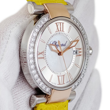 腕時計 ショパール CHOPARD インペリアーレ 388532-6003 クオーツ メンズ レディース K18RG×SS コンビ 純正ダイヤ ホワイト シェル