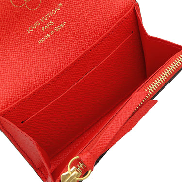 ルイヴィトン LOUIS VUITTON ポルトモネ ロザリ M12220 モノグラム×キャンディレッド モノグラムキャンバス コインケース ゴールド金具 茶 赤 小銭入れ ヴィヴィエンヌ