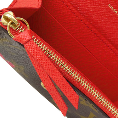 ルイヴィトン LOUIS VUITTON ポルトモネ ロザリ M12220 モノグラム×キャンディレッド モノグラムキャンバス コインケース ゴールド金具 茶 赤 小銭入れ ヴィヴィエンヌ
