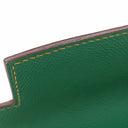 エルメス HERMES ケリー25 外縫い カクタス×ジョーヌドール ヴォーエプソン 2WAYバッグ マットゴールド金具 新品 未使用 緑 黄色 【PO品】