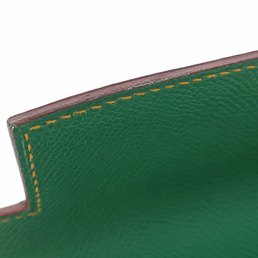 エルメス HERMES ケリー25 外縫い カクタス×ジョーヌドール ヴォーエプソン 2WAYバッグ マットゴールド金具 新品 未使用 緑 黄色 【PO品】