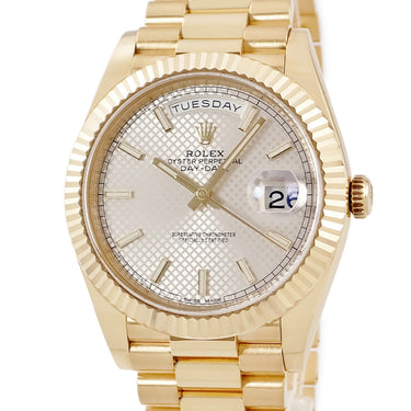 腕時計 ロレックス ROLEX デイデイト 40 228238 ランダム番 自動巻き メンズ ランダム番 K18YG無垢 シルバー ダイアゴナル プレジデントブレス