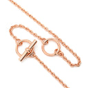 エルメス HERMES ミニマイヨン PM ペンダント ブラック GP エナメル ネックレス ローズゴールド金具 PG金具 黒 シェーヌダンクルモチーフ 新品 未使用
