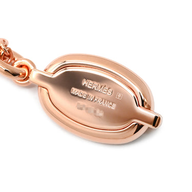 エルメス HERMES ミニマイヨン PM ペンダント ブラック GP エナメル ネックレス ローズゴールド金具 PG金具 黒 シェーヌダンクルモチーフ 新品 未使用