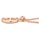 エルメス HERMES ミニマイヨン PM ペンダント ホワイト GP エナメル ネックレス ローズゴールド金具 白 PG金具 シェーヌダンクルモチーフ 新品 未使用