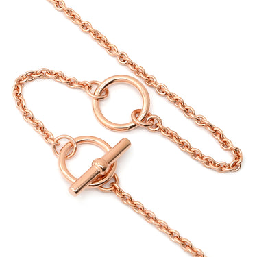 エルメス HERMES ミニマイヨン PM ペンダント マロングラッセ GP エナメル ネックレス ローズゴールド金具 PG金具 シェーヌダンクルモチーフ 新品 未使用