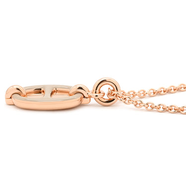 エルメス HERMES ミニマイヨン PM ペンダント マロングラッセ GP エナメル ネックレス ローズゴールド金具 PG金具 シェーヌダンクルモチーフ 新品 未使用