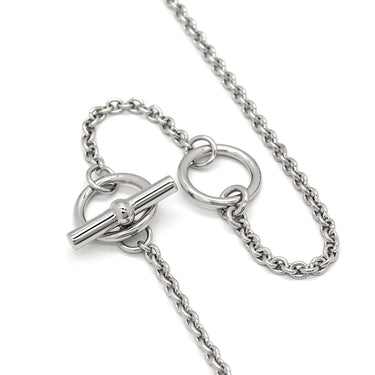 エルメス HERMES ミニマイヨン PM ペンダント マロングラッセ メタル エナメル ネックレス シルバー金具 シェーヌダンクルモチーフ 新品 未使用