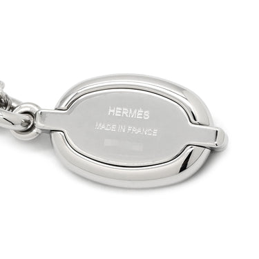 エルメス HERMES ミニマイヨン PM ペンダント ブラック メタル エナメル ネックレス シルバー金具 黒 シェーヌダンクルモチーフ 新品 未使用