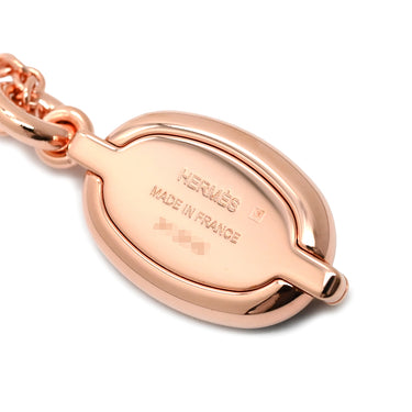 エルメス HERMES ミニマイヨン PM ペンダント ブラック GP エナメル ネックレス ローズゴールド金具 PG金具 黒 シェーヌダンクルモチーフ 新品 未使用
