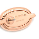 エルメス HERMES ミニマイヨン ホワイト GP エナメル ピアス ローズゴールド金具 シェーヌダンクル ピンクゴールド 新品 未使用