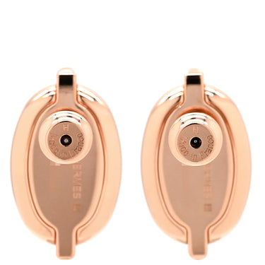 エルメス HERMES ミニマイヨン ヴェールフィズ GP エナメル ピアス ローズゴールド金具 シェーヌダンクル ピンクゴールド 新品 未使用