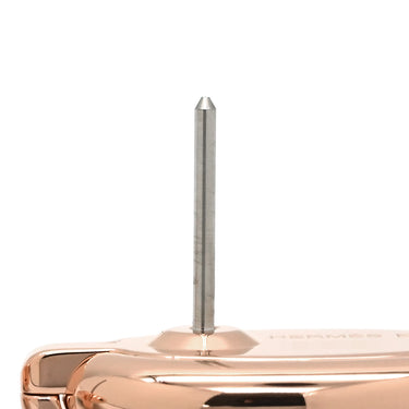 エルメス HERMES ミニマイヨン ヴェールフィズ GP エナメル ピアス ローズゴールド金具 シェーヌダンクル ピンクゴールド 新品 未使用