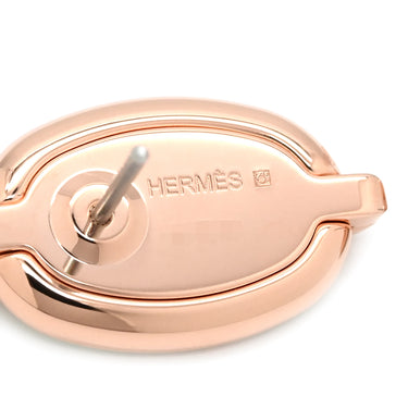 エルメス HERMES ミニマイヨン ヴェールフィズ GP エナメル ピアス ローズゴールド金具 シェーヌダンクル ピンクゴールド 新品 未使用