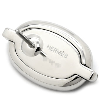 エルメス HERMES ミニマイヨン ネイビー メタル エナメル ピアス シルバー金具 シェーヌダンクル 新品 未使用
