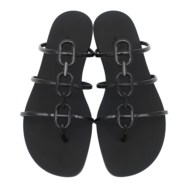 エルメス HERMES ミコノス H261179Z ブラック ポリウレタン ゴム #39