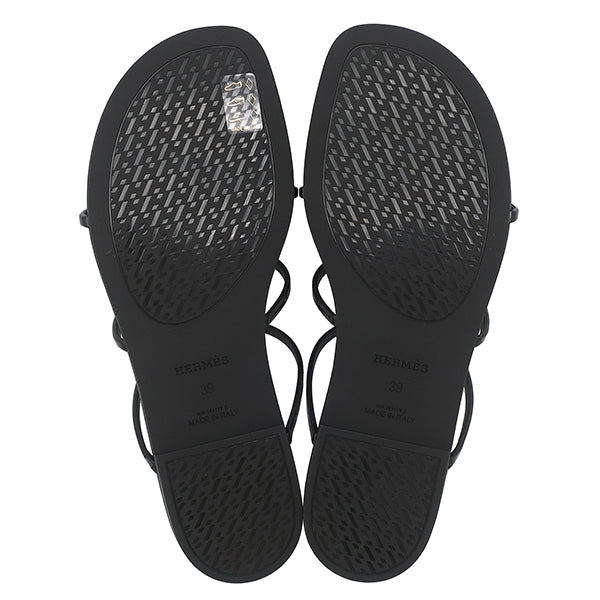 エルメス HERMES ミコノス H261179Z ブラック ポリウレタン ゴム #39