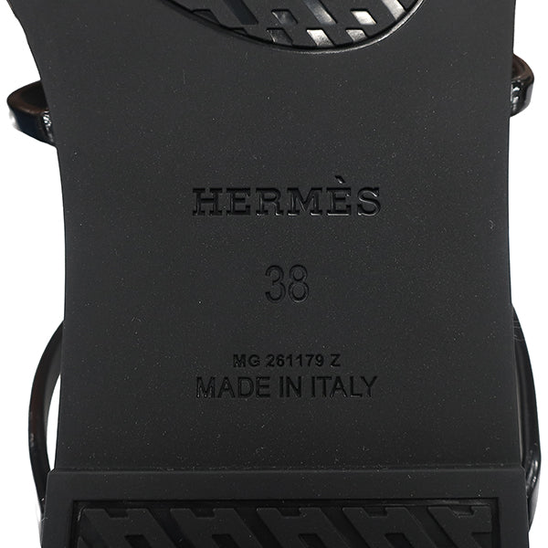 エルメス HERMES ミコノス H261179Z ブラック ポリウレタン ゴム #39