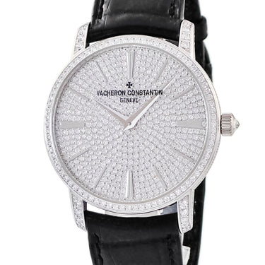 腕時計 ヴァシュロン・コンスタンタン VACHERON CONSTANTIN トラディショナル 82673/000G-9821 手巻き メンズ K18WG無垢 純正ダイヤ パヴェ
