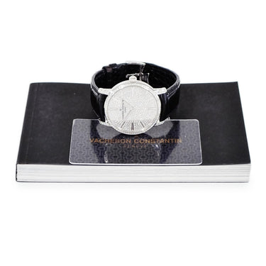 腕時計 ヴァシュロン・コンスタンタン VACHERON CONSTANTIN トラディショナル 82673/000G-9821 手巻き メンズ K18WG無垢 純正ダイヤ パヴェ