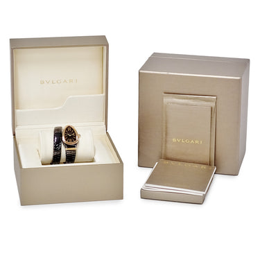 腕時計 ブルガリ BVLGARI セルペンティ スピガ SPC35BG 102735 クオーツ レディース K18PG×セラミック コンビ ブラック