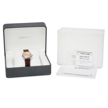 腕時計 ゼニス ZENITH エリート ミディアムサイズ 17/01.0050.680/71 自動巻き レディース サーモンピンク スモールセコンド