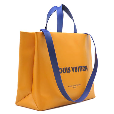 ルイヴィトン LOUIS VUITTON ショッパー バッグ MM M24457 サフラン レザー 2WAYバッグ シルバー金具 トート ショルダー