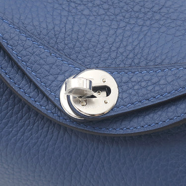 エルメス HERMES リンディ 20 ミニ ブルータイ トリヨンクレマンス ショルダーバッグ シルバー金具 青 2025年製