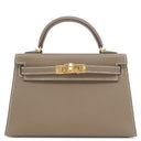 エルメス HERMES ミニケリードゥ 外縫い エプソン ヴォーエプソン 2WAYバッグ ゴールド金具 新品 未使用 2026年製
