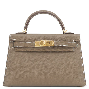 エルメス HERMES ミニケリードゥ 外縫い エプソン ヴォーエプソン 2WAYバッグ ゴールド金具 新品 未使用 2026年製