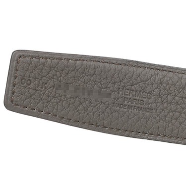 エルメス HERMES コンスタンスH ブラック×エタン ボックスカーフ トゴ #90 ベルト マットブラック金具 未使用 Hバックル リバーシブル 2025年製