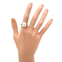 タサキ TASAKI マベパール 13.5ｍｍ ダイヤモンド パールホワイト×イエローゴールド K18YG パール ダイヤモンド リング 指輪 TASAKI 真珠 Au750 18K YG ハーフパールシェイプ 12号