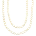 ミキモト MIKIMOTO あこやパール ロング パールホワイト×ホワイトゴールド パール K14WG ネックレス MIKIMOTO 真珠 14K WG 2連