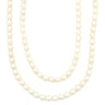 ミキモト MIKIMOTO あこやパール ロング パールホワイト×ホワイトゴールド パール K14WG ネックレス MIKIMOTO 真珠 14K WG 2連